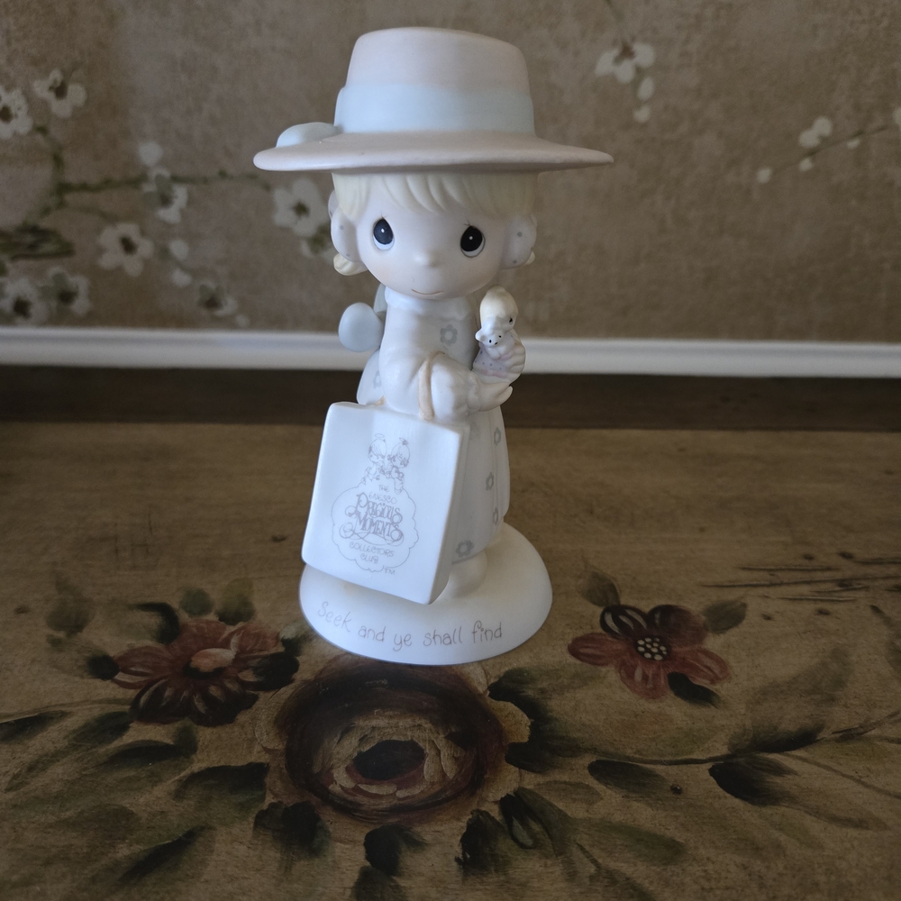 Vintage 1985 Precious Moments "Seek and Ye Shall Find" Figurine E-0005 | Enesco